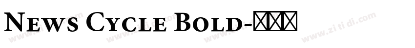 News Cycle Bold字体转换